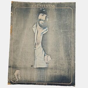 Cat Stevens Catch Bull At Four VTG 1972 Stand Up Display Promo Poster 22x28 A&M